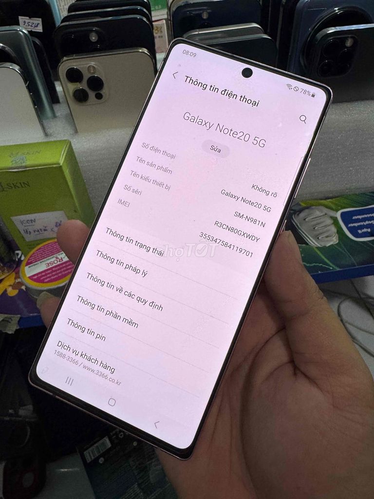 Samsung Galaxy Note 20 5G 256GB Hồng. Mua bán Điện thoại tại Huyện Bình Chánh Tp Hồ Chí Minh được đăng bởi Lâm mobiphone hình 1