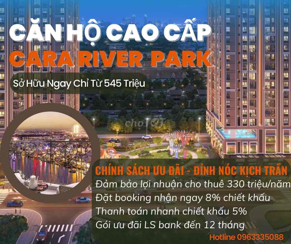 Chỉ từ 545 triệu sở hữu ngay căn hộ 3 ngủ cao cấp