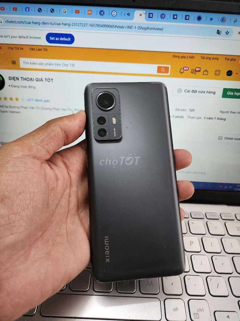 XIAOMI 12X 8GB.256GB SNAP 870 PIN 4500 ZIN FULL CN. Mua bán Điện thoại tại Quận Bình Thạnh Tp Hồ Chí Minh được đăng bởi Dân Mobile hình 1