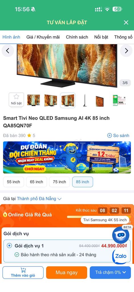Tivi Samsung QA85QN70F Neo QLED 4K. Mua bán Tivi, Âm thanh tại Quận Liên Chiểu Đà Nẵng được đăng bởi toàn hình 1
