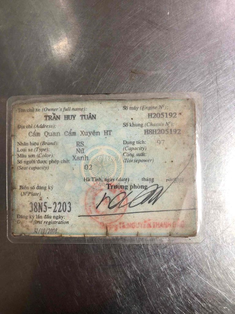 WAVE SANDA 2008 BS 38 HÀ TĨNH CÓ GIAO LƯU ĐỖI XE. Mua bán Xe máy tại Huyện Hóc Môn Tp Hồ Chí Minh được đăng bởi Khaianh  hình 7