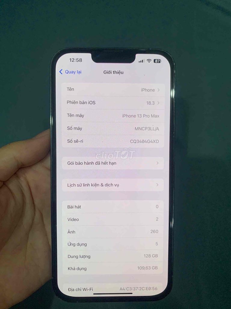 iphone 13pro max 128gb qt may dang xai can ban or