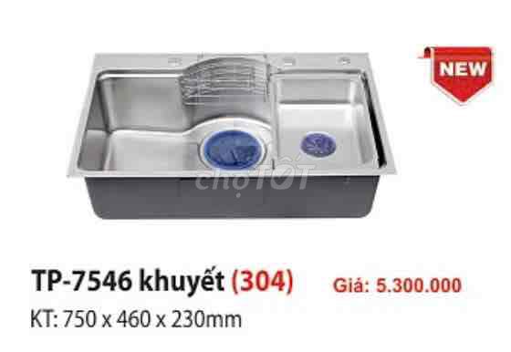 XẢ KHO CHẬU RỬA CHÉN BÁT INOX304, 75-46cm