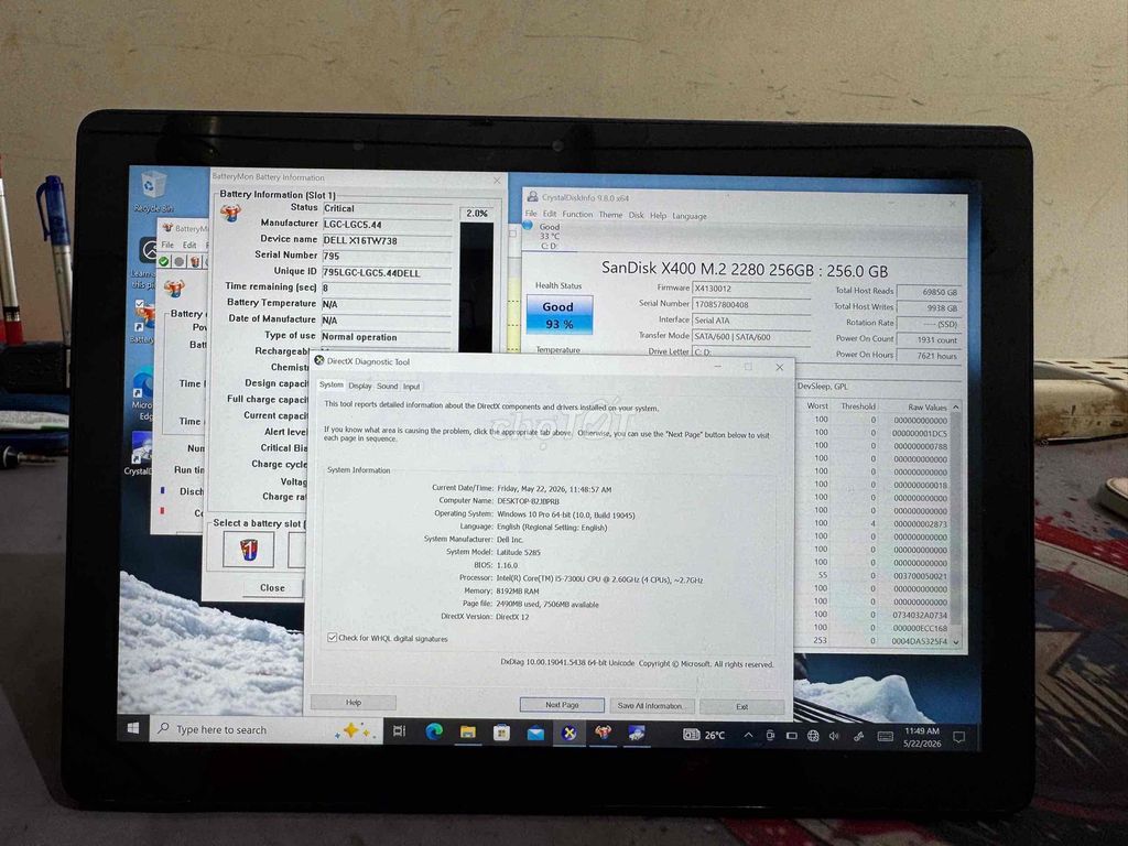 Dell Latitude 5285 i5-7 8GB/256GB Đen. Mua bán Laptop tại Quận Đống Đa Hà Nội được đăng bởi Chí Hướng Group  hình 1