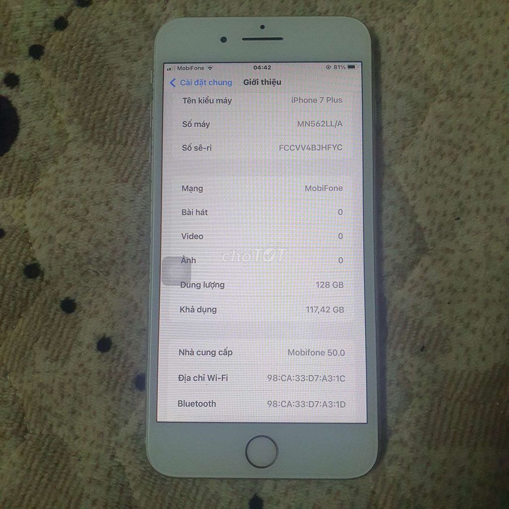 ip7pl 128gb. Mua bán Điện thoại tại Quận Ngô Quyền Hải Phòng được đăng bởi Trần Khánh hình 1