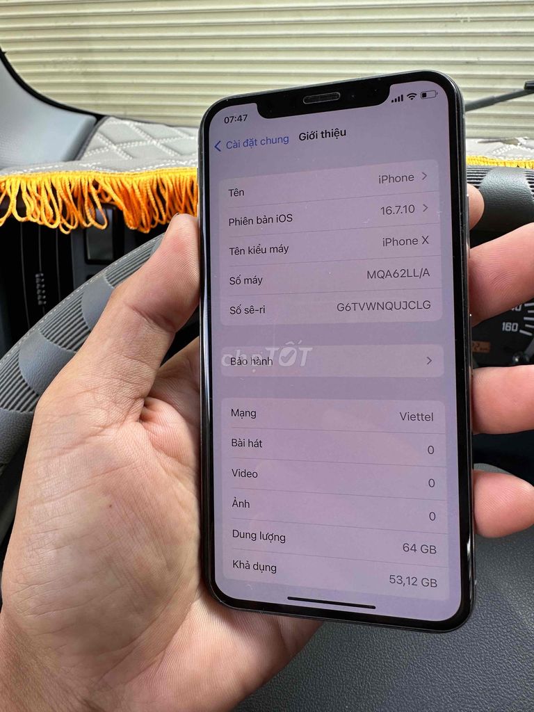 Iphone X 64gb máy Quốc Tế Mỹ đẹp