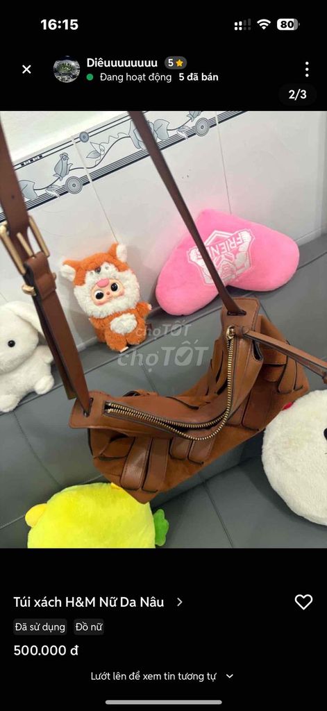 Túi xách H&M Nữ Da Nâu. Mua bán Túi xách tại Quận 1 Tp Hồ Chí Minh được đăng bởi sennnn hình 1