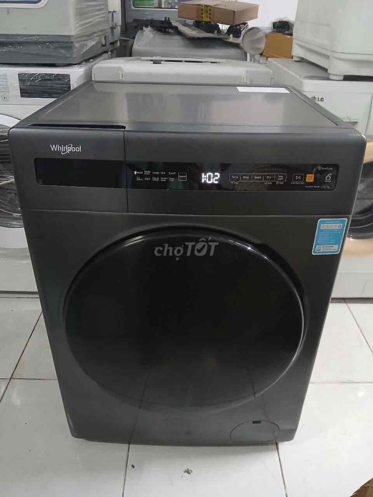 Máy giặt sấy Whirlpool inveter 9.5kg/7kg, zin đẹp