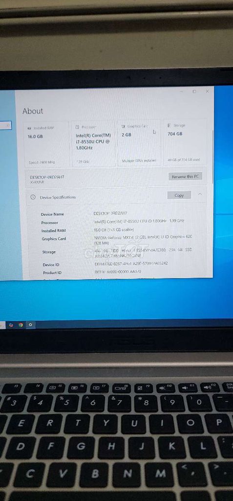 ASUS S510U i7-8550U 15.6 inch 16GB/240GB. Mua bán Laptop tại Thành phố Biên Hòa Đồng Nai được đăng bởi Nguyễn hiệp  hình 1