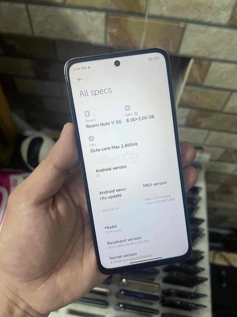 Xiaomi Redmi Note 11 5G 8GB/128GB Trắng Đã sử dụng. Mua bán Điện thoại tại Quận 8 Tp Hồ Chí Minh được đăng bởi Sang Máy Cỏ hình 1