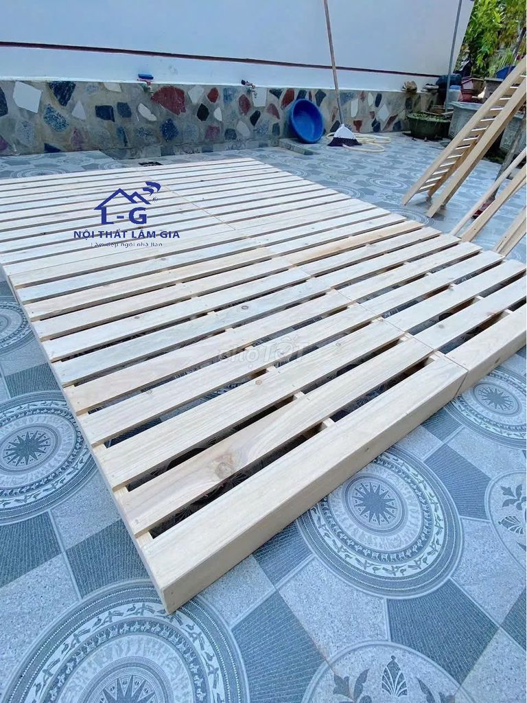 Giường Pallet_pallet cao cấp_pallet gỗ thông_gỗ