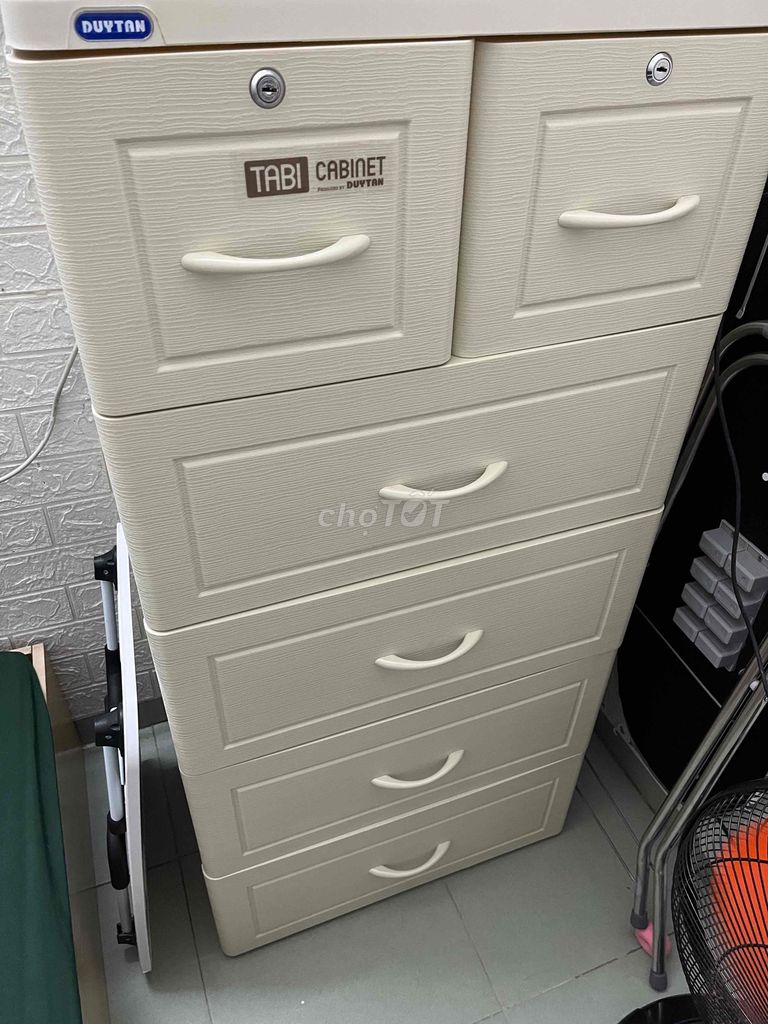 Tủ nhựa Duy Tân Tabi Cabinet 5 ngăn Kem. Mua bán Tủ, kệ gia đình tại Quận Sơn Trà Đà Nẵng được đăng bởi Sue hình 1