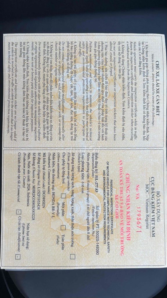 Honda BR-V 2024 L - 23456 km. Mua bán Ô tô tại Quận 6 Tp Hồ Chí Minh được đăng bởi Anh Tuấn  hình 12