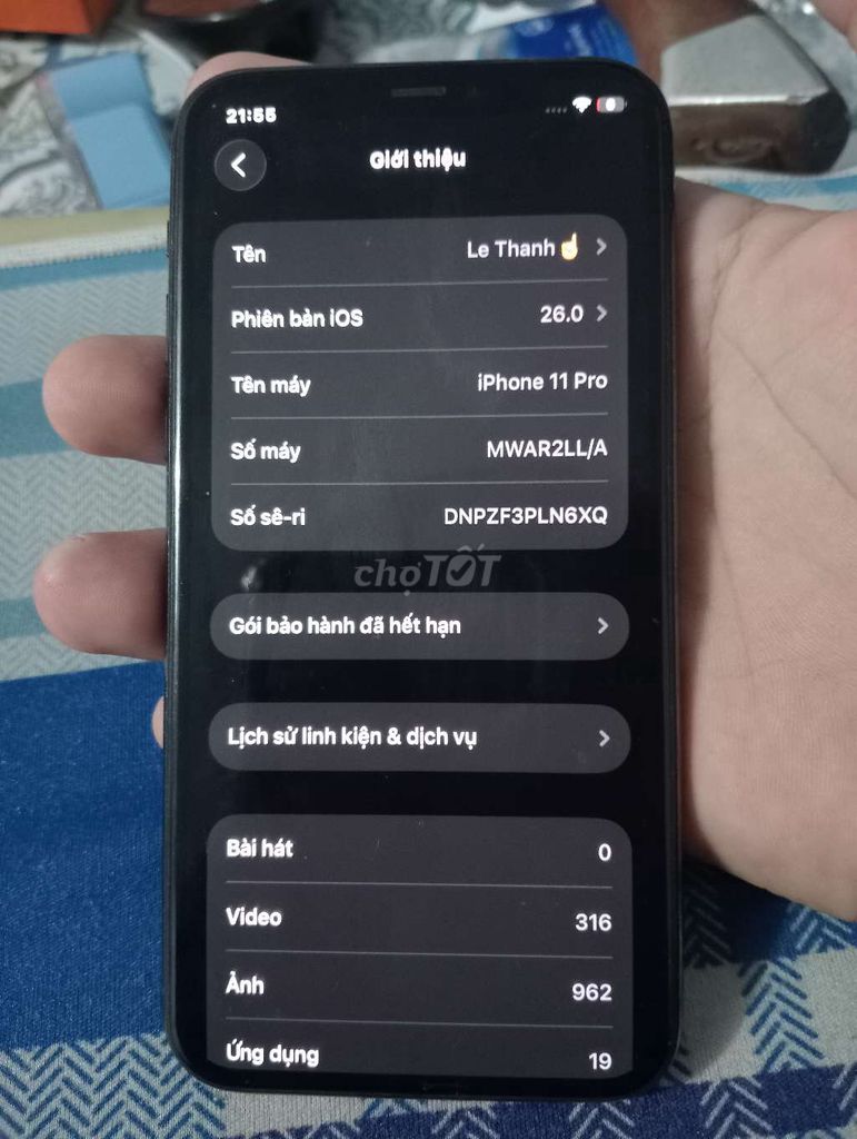 Apple iPhone 11 Pro Xám 69%. Mua bán Điện thoại tại Thành phố Thủ Đức Tp Hồ Chí Minh được đăng bởi Sỹ Thanh hình 1
