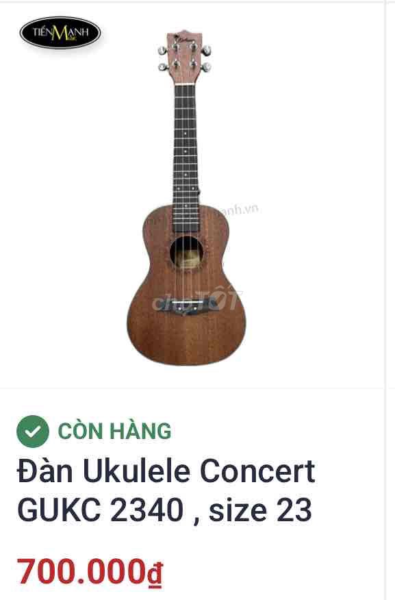 Đàn Ukulele Tiến Mạnh GUKC 2340. Mua bán Nhạc cụ tại Quận 3 Tp Hồ Chí Minh được đăng bởi Phan Minh Tiến hình 1