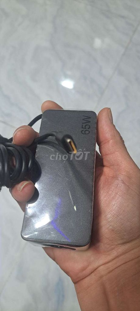 Sạc laptop 65W Type-C Đen Mới 100%. Mua bán Phụ kiện (Màn hình, Chuột...) tại Quận 4 Tp Hồ Chí Minh được đăng bởi uy tín hình 1