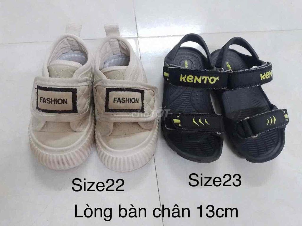 2 đôi giày lòng bàn chân 13cm