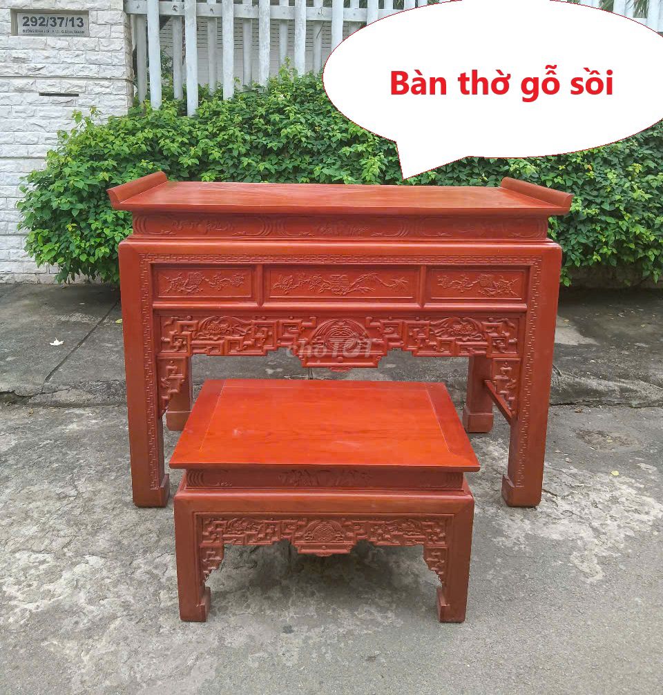 Bộ Bàn Thờ Gỗ Sồi Tự Nhiên Cao Cấp thanh lý