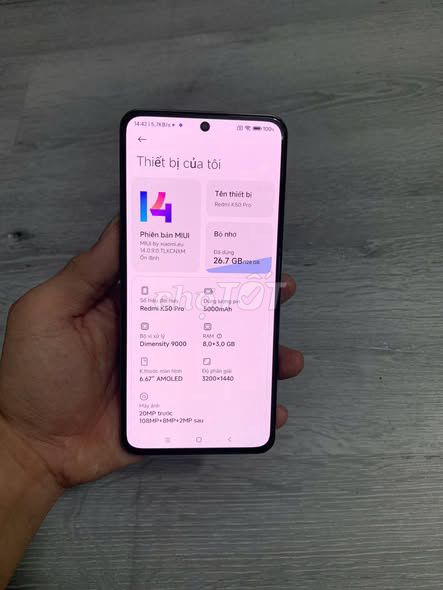 Xiaomi Redmi K50 Pro 128GB Bạc. Mua bán Điện thoại tại Quận 1 Tp Hồ Chí Minh được đăng bởi Hội Đồ Điện Tử hình 1