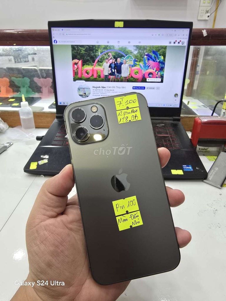 Apple iPhone 12 Pro Max 128GB - Màn Đốm Nhỏ. Mua bán Điện thoại tại Thành phố Long Xuyên An Giang được đăng bởi Facebook Cầm Đồ Thúy Vân hình 1