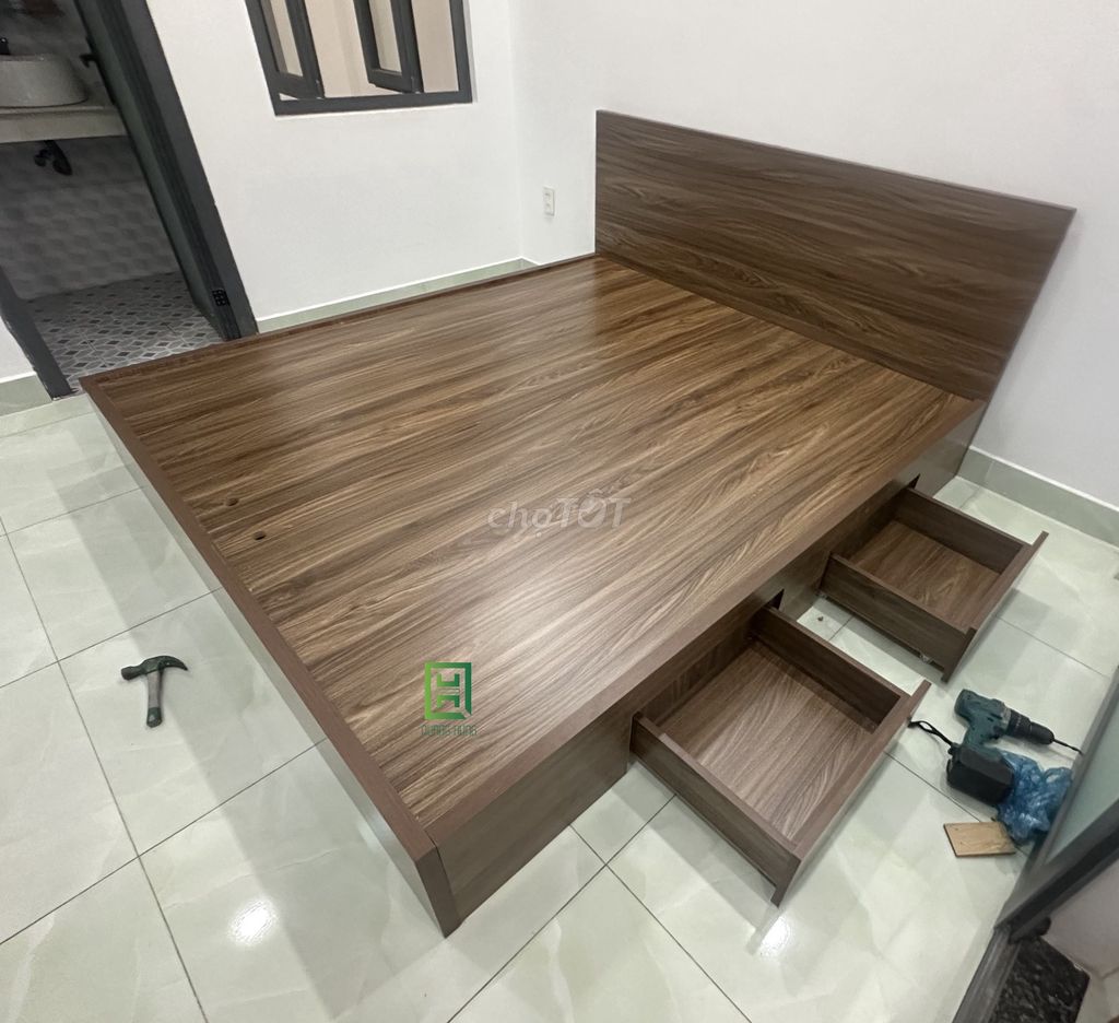 GIƯỜNG GỖ MDF GIÁ RẺ TẠI XƯỞNG - GIƯỜNG GỖ BỀN . Mua bán Giường, chăn ga gối nệm tại Quận Phú Nhuận Tp Hồ Chí Minh được đăng bởi LÊ VĂN HÙNG hình 1