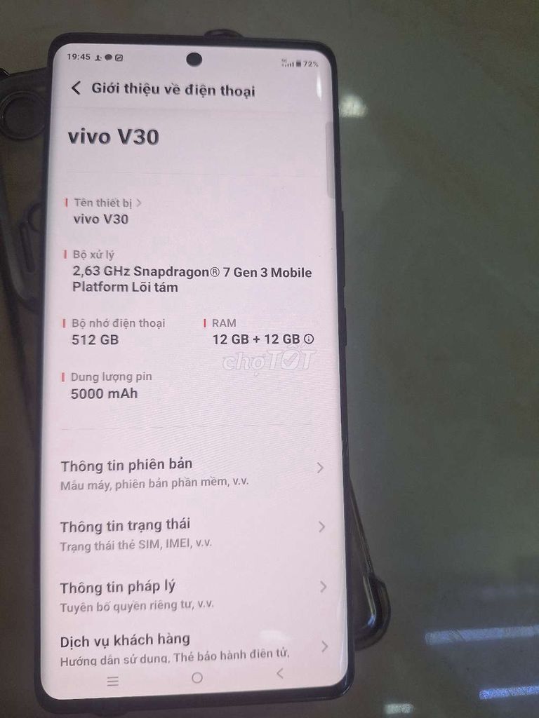 Vivo V30 512GB Đen. Mua bán Điện thoại tại Quận 4 Tp Hồ Chí Minh được đăng bởi ngoc ngan hình 1