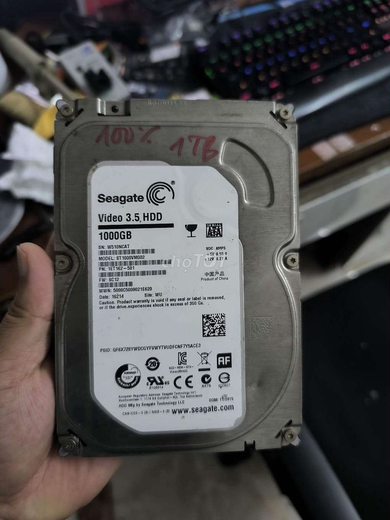 Ổ cứng HDD Seagate 1TB 3.5 inch đã sử dụng. Mua bán Linh kiện (RAM, Card...) tại Quận Ninh Kiều Cần Thơ được đăng bởi Laptop Linh Kiện PC Nhật Mỹ CT hình 1