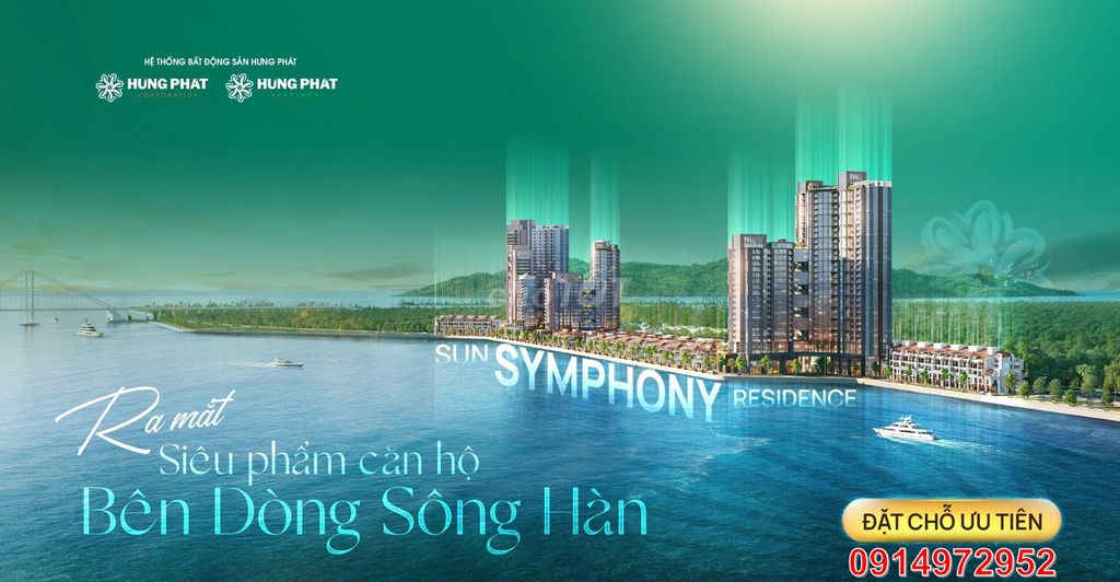 Căn studio dự án Sun Symphony mặt sông chỉ 1.650 tỉ full phí thuế