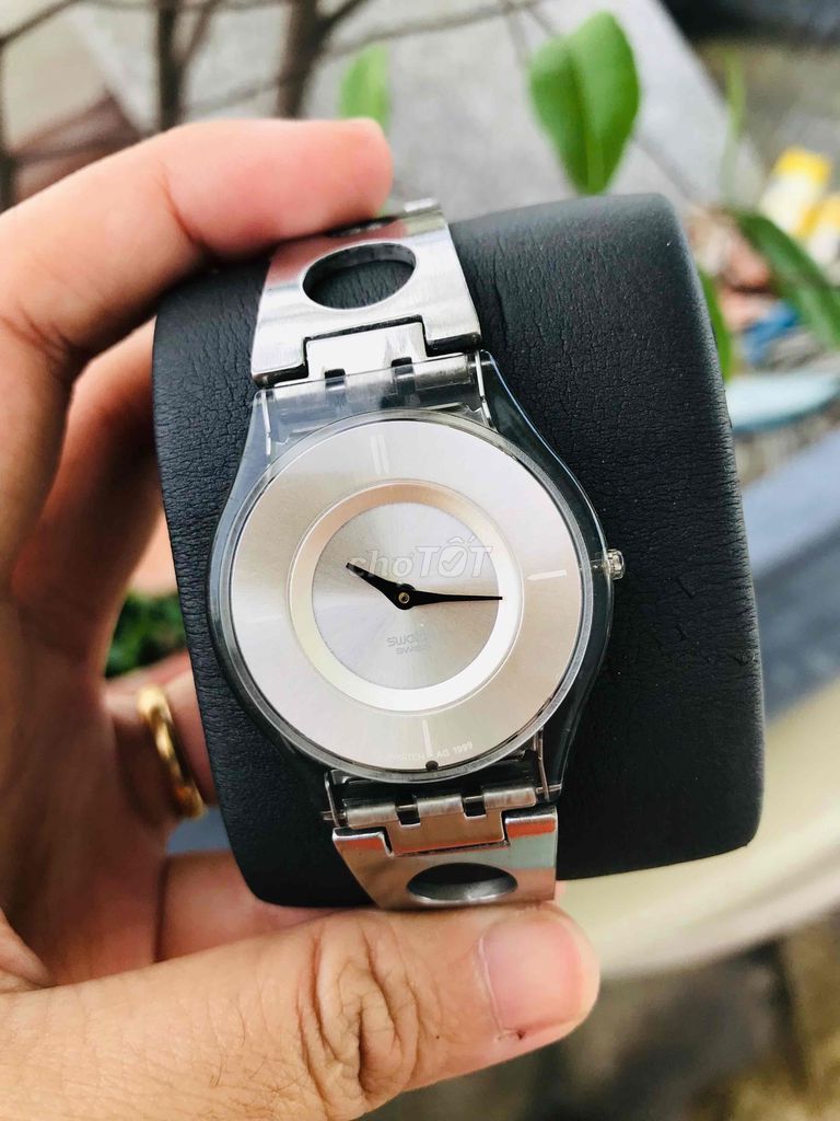 đồng hồ swatch skin siêu mỏng size 34mm dây thép