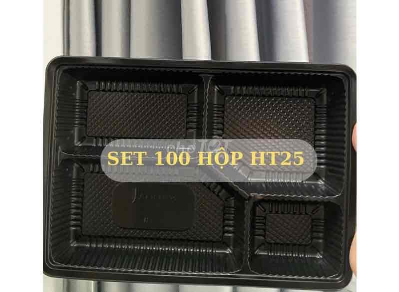 Khay cơm 1 lần 4 ngăn HT25 set 100c. Mua bán Dụng cụ nhà bếp tại Quận 3 Tp Hồ Chí Minh được đăng bởi CandyKT hình 1