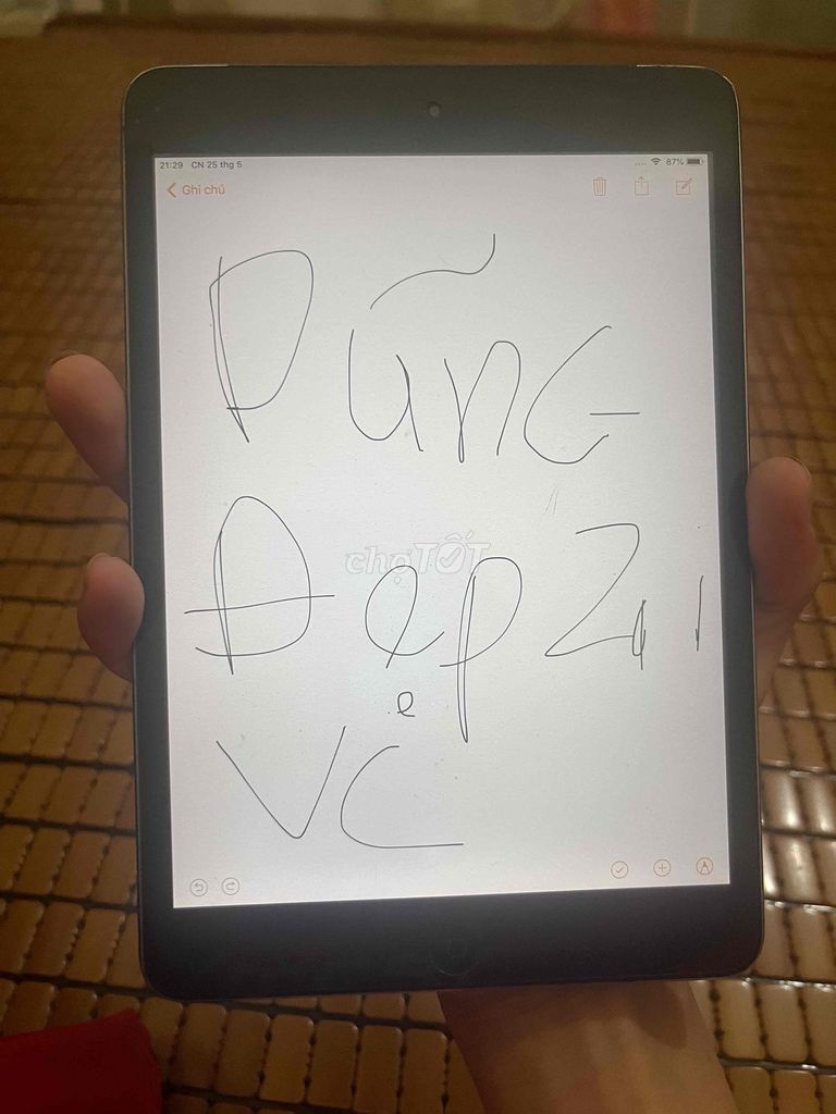 iPad Mini 2, 32GB, 4G, màn hình 7.9 inch, BH dài. Mua bán Máy tính bảng tại Huyện Tân Yên Bắc Giang được đăng bởi Bùi Thái  hình 7