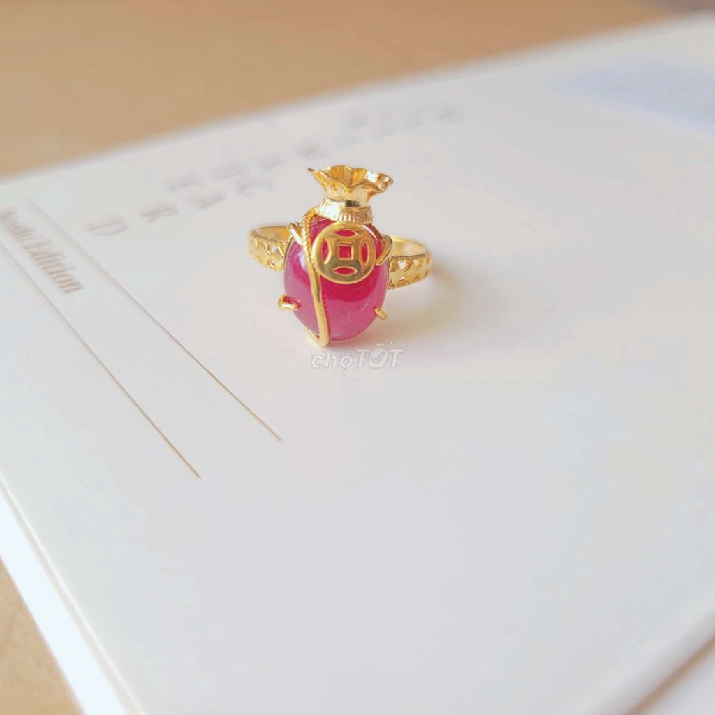 Nhẫn nữ đá ruby tự nhiên, bạc si vàng. Mua bán Phụ kiện thời trang khác tại Thành phố Nha Trang Khánh Hòa được đăng bởi Rio Natural Gemstone Jewelry hình 1
