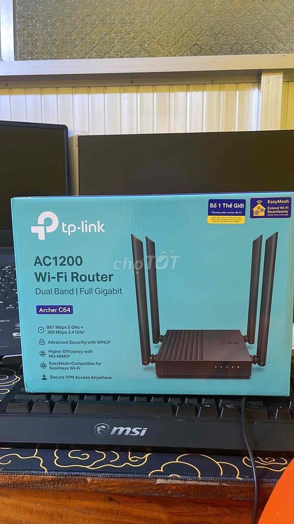 Bộ định tuyến Wi-Fi TP-Link Archer C64 AC1200 Kép. Mua bán Phụ kiện (Màn hình, Chuột...) tại Huyện Phước Long Bạc Liêu được đăng bởi Tran Thi hình 1
