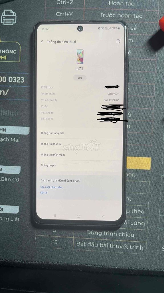 Samsung A71 128GB Đen. Mua bán Điện thoại tại Thành phố Thái Nguyên Thái Nguyên được đăng bởi Đặng Anh Tuấn hình 1