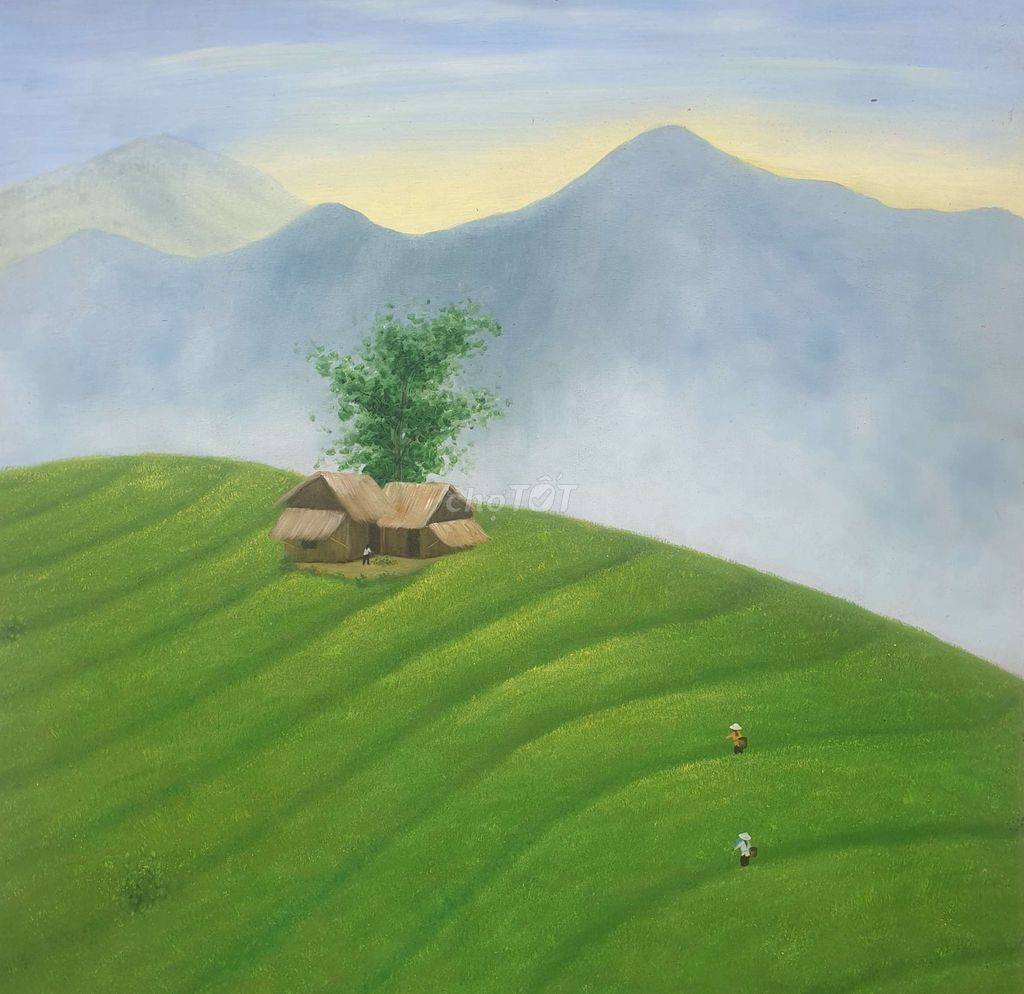 Tranh sơn dầu Phong cảnh 80x80 cm. Mua bán Đồ sưu tầm, đồ cổ tại Huyện Châu Thành Tây Ninh được đăng bởi Son hình 1