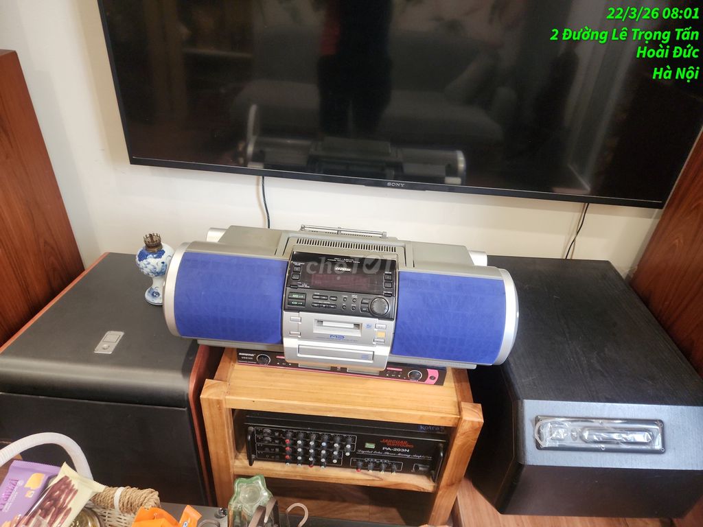 Đài cassette Victor Xám xanh. Mua bán Tivi, Âm thanh tại Huyện Hoài Đức Hà Nội được đăng bởi Quyen hình 1