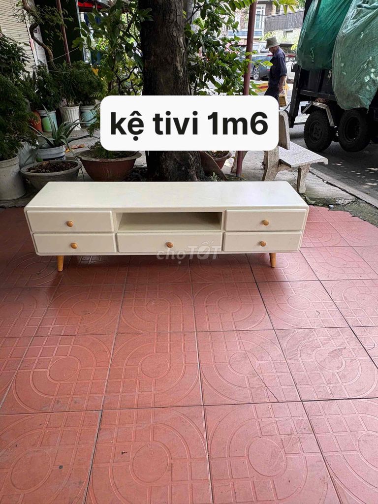 Kệ tivi Gỗ Trắng kem 1m6 . kệ tivi . kệ tivi 1m6. Mua bán Tủ, kệ gia đình tại Quận Bình Tân Tp Hồ Chí Minh được đăng bởi Thành Trung hình 1