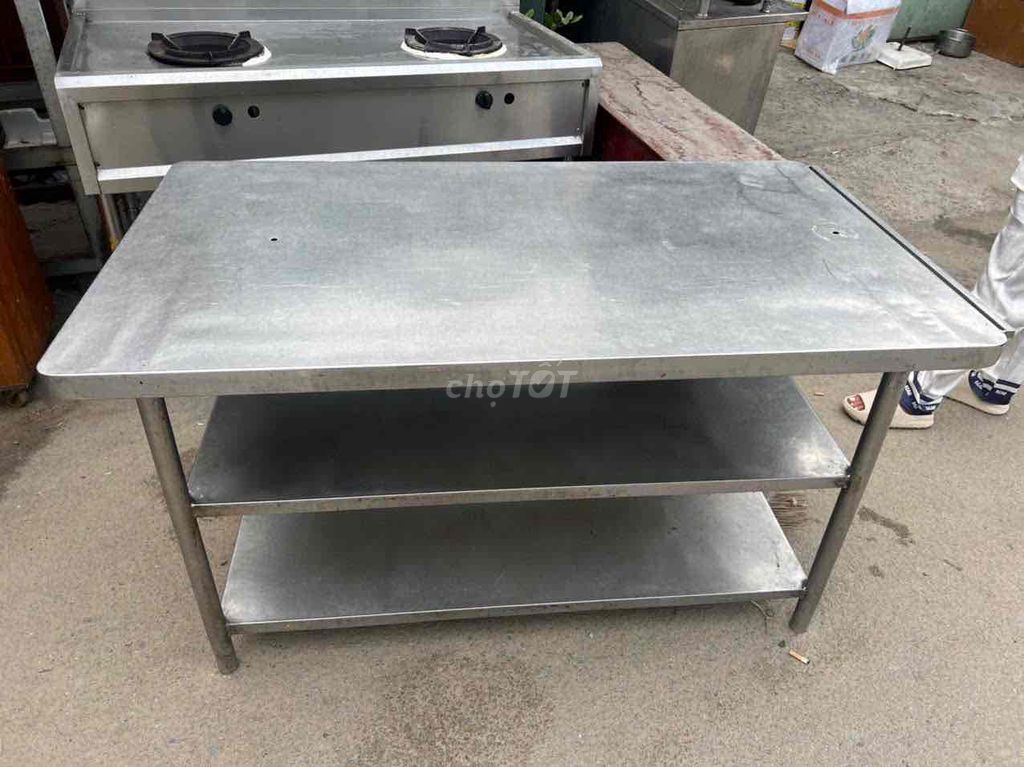 BÀN CHẶT INOX 304 KT:142 X 80X 78CM 2tr5 _____ 23A