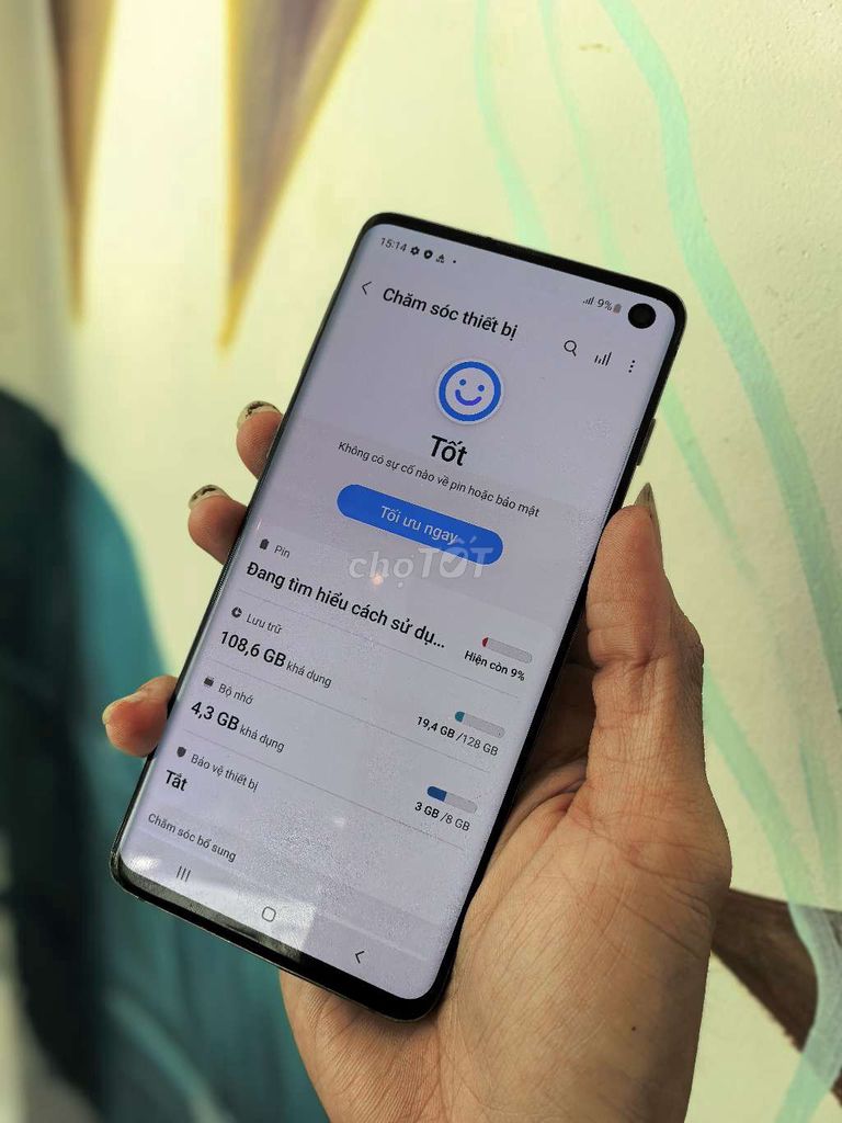 Samsung S10 128GB Xanh 2 sim 8GB Like New. Mua bán Điện thoại tại Thành phố Mỹ Tho Tiền Giang được đăng bởi Quan Nguyễn  hình 1