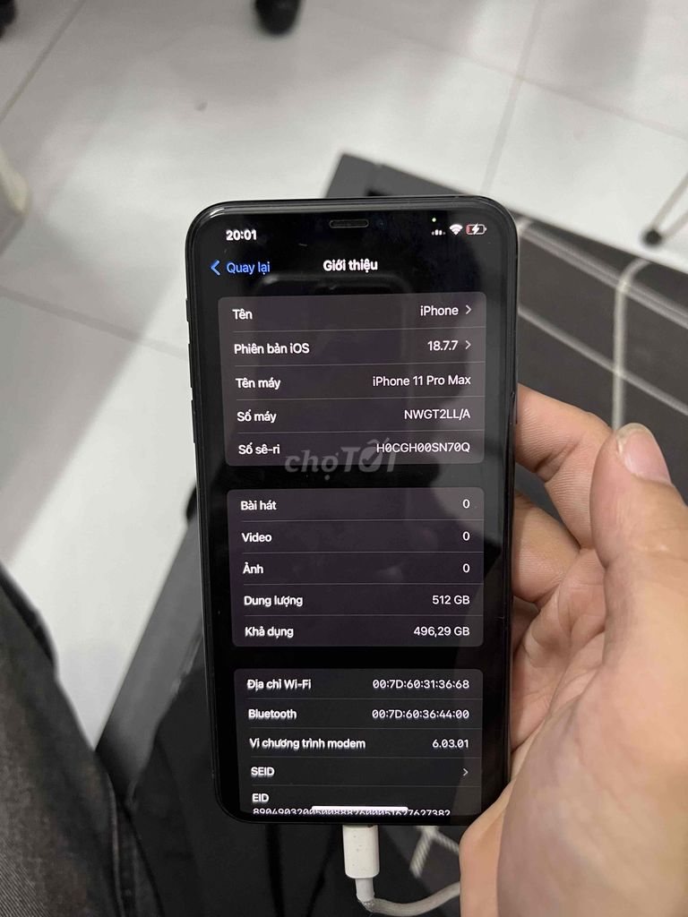 Apple iPhone 11 Pro Max 512GB Đen 88%. Mua bán Điện thoại tại Quận Nam Từ Liêm Hà Nội được đăng bởi Chu Đạt hình 1