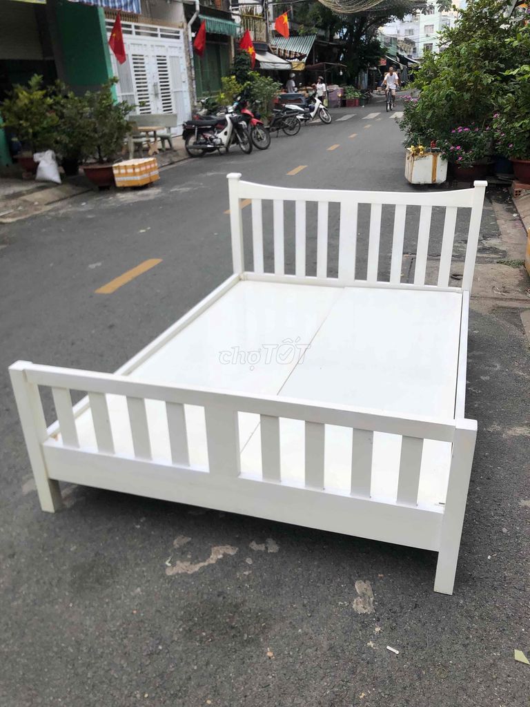 giường gỗ 1m4, giường