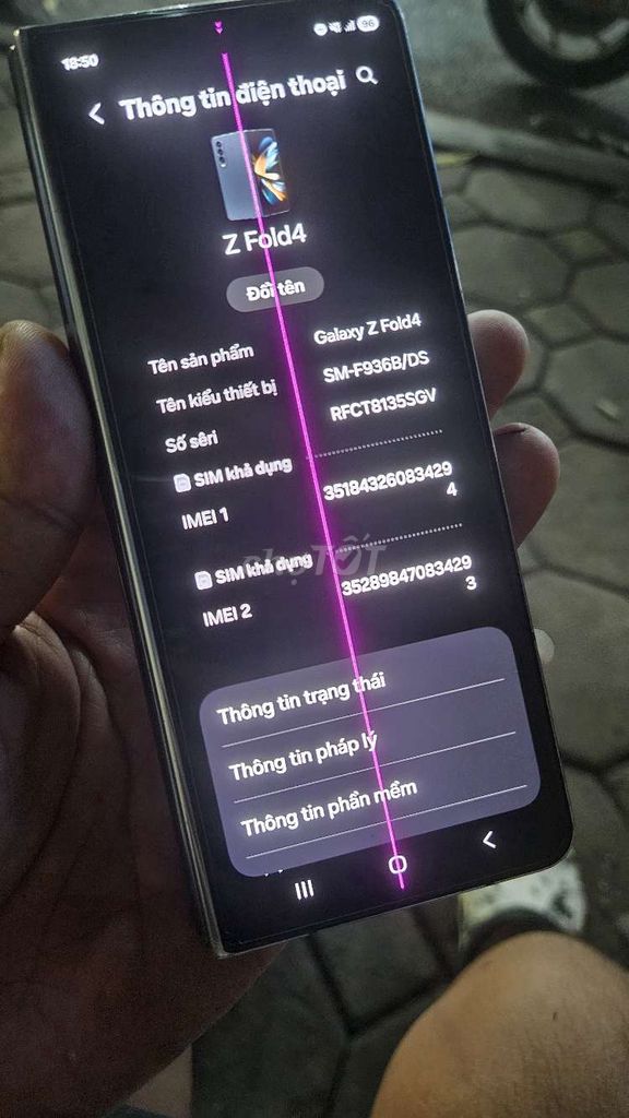 Samsung Galaxy Z Fold4 Màn hình lỗi. Mua bán Điện thoại tại Quận Cầu Giấy Hà Nội được đăng bởi Anh hình 1