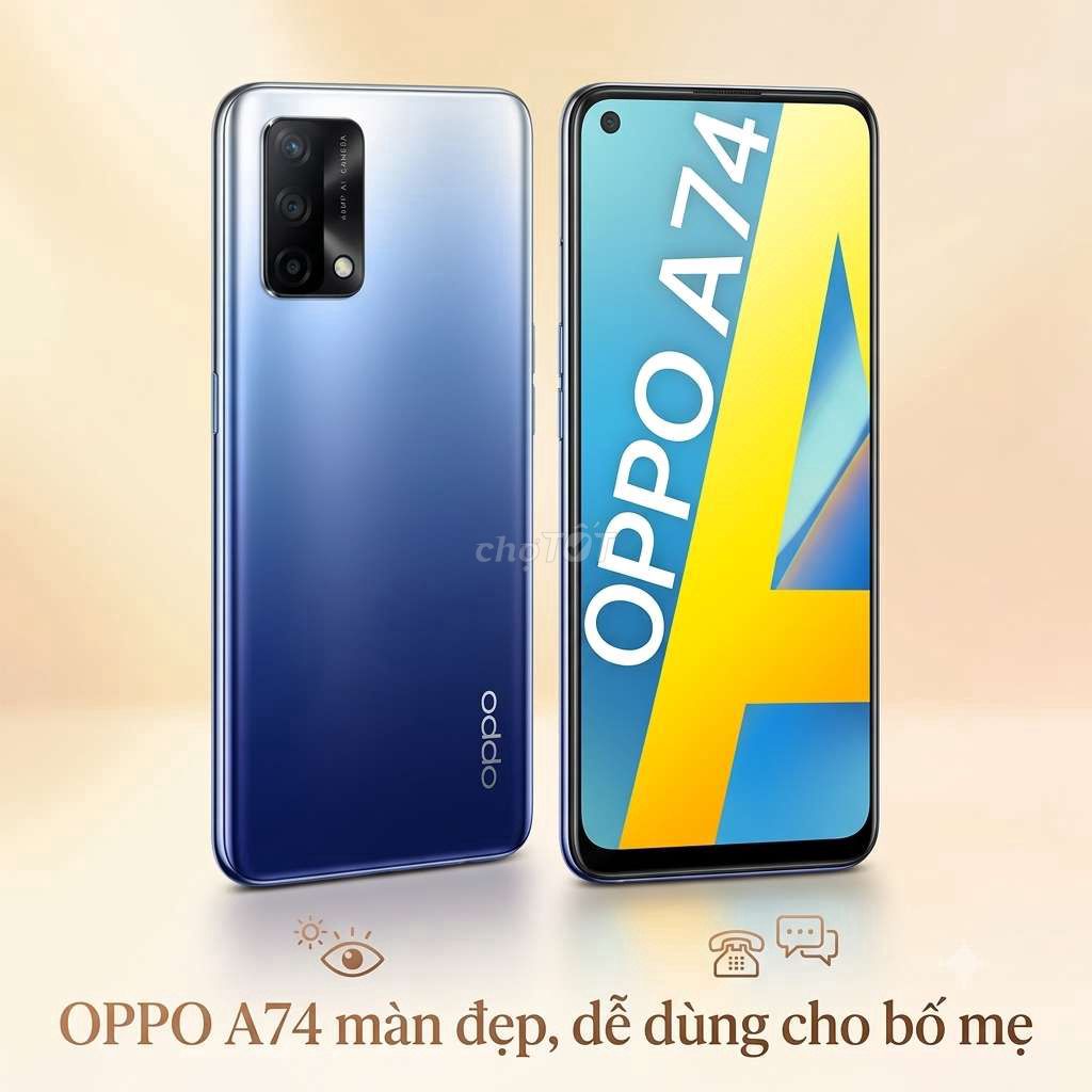 OPPO A74 5G 8GB – CẤU HÌNH TỐT, MUA CHO BỐ MẸ. Mua bán Điện thoại tại Quận Hai Bà Trưng Hà Nội được đăng bởi Trương Trung Hiếu hình 1