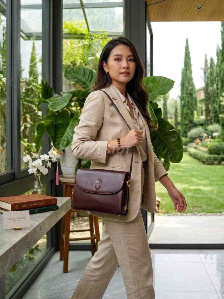 Túi xách Andrea Carrano Da Nâu đỏ 25x20x7. Mua bán Túi xách tại Huyện Nhà Bè Tp Hồ Chí Minh được đăng bởi túi xách nam nữ đồ si da thật hình 1
