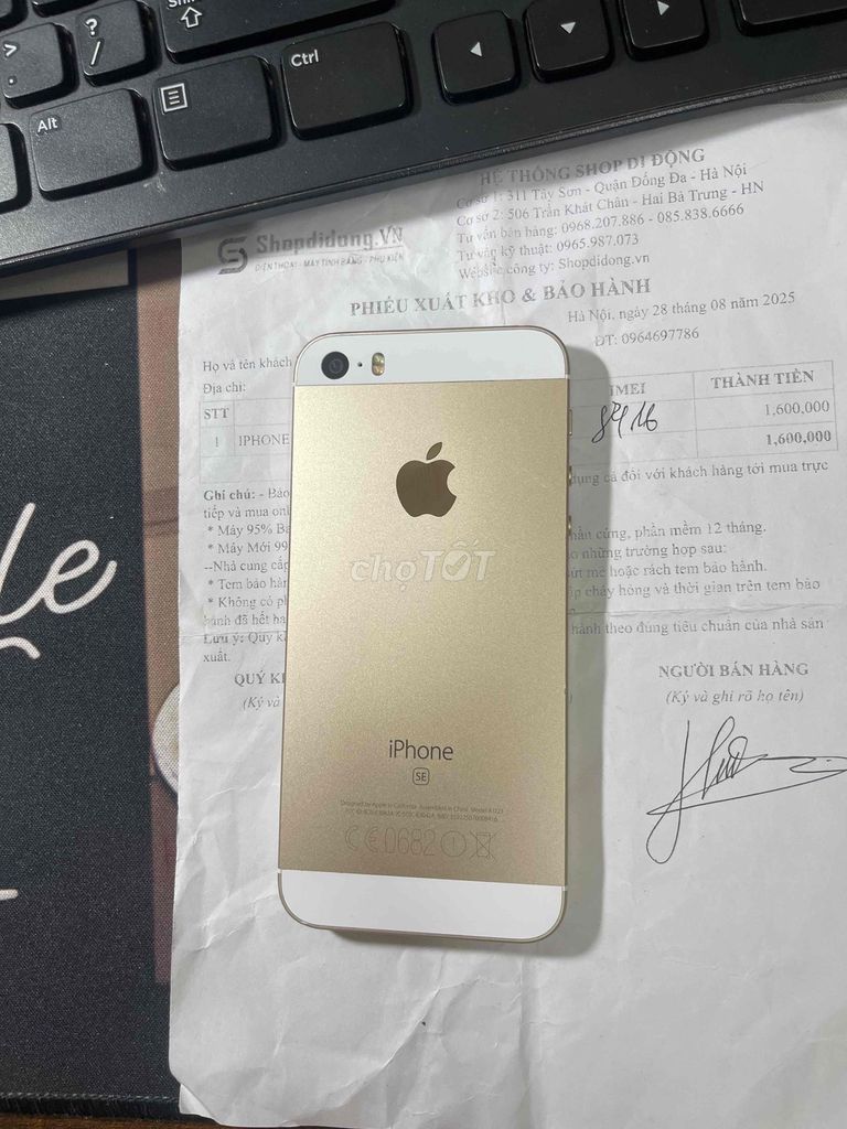Apple iPhone 5SE 16GB Vàng QT Đã sử dụng. Mua bán Điện thoại tại Quận Hoàng Mai Hà Nội được đăng bởi phan cuong hình 1