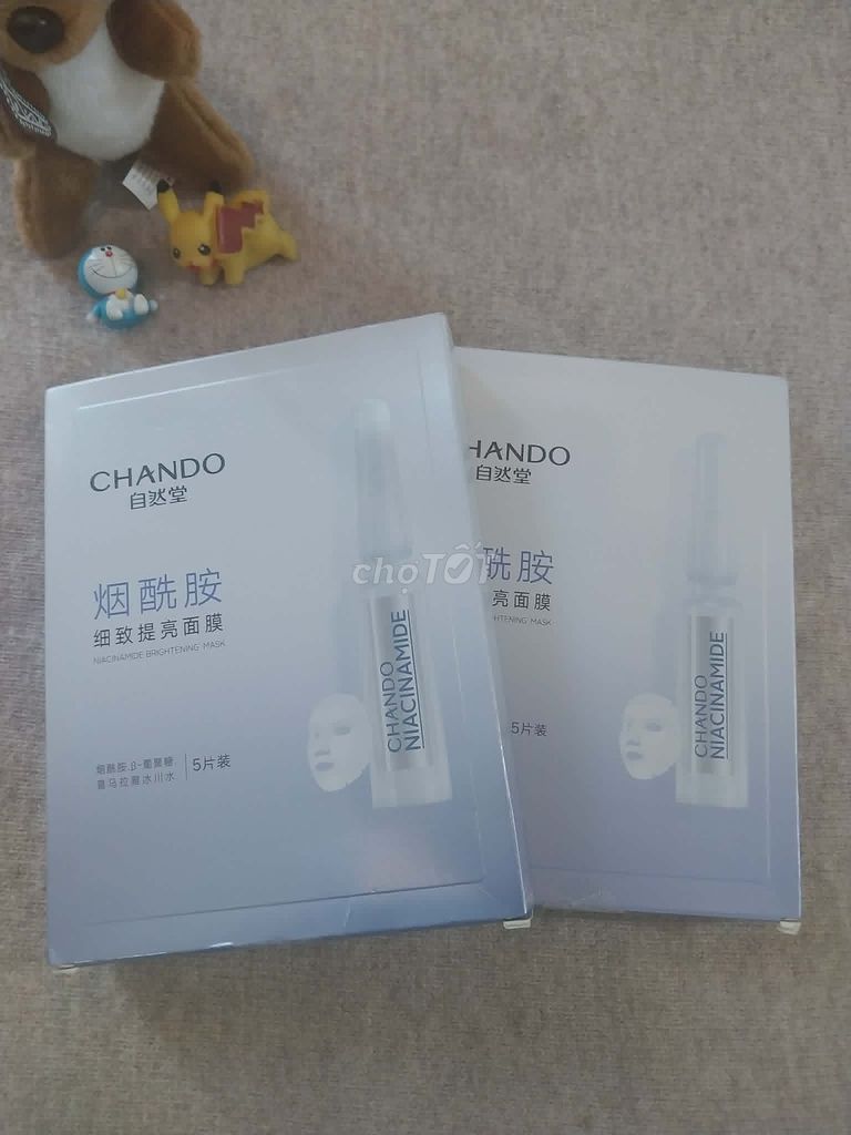 Chando Mặt nạ dưỡng trắng Niacinamide 2 hộp. Mua bán Phụ kiện thời trang khác tại Quận Nam Từ Liêm Hà Nội được đăng bởi bảo ngọc phạm hình 1
