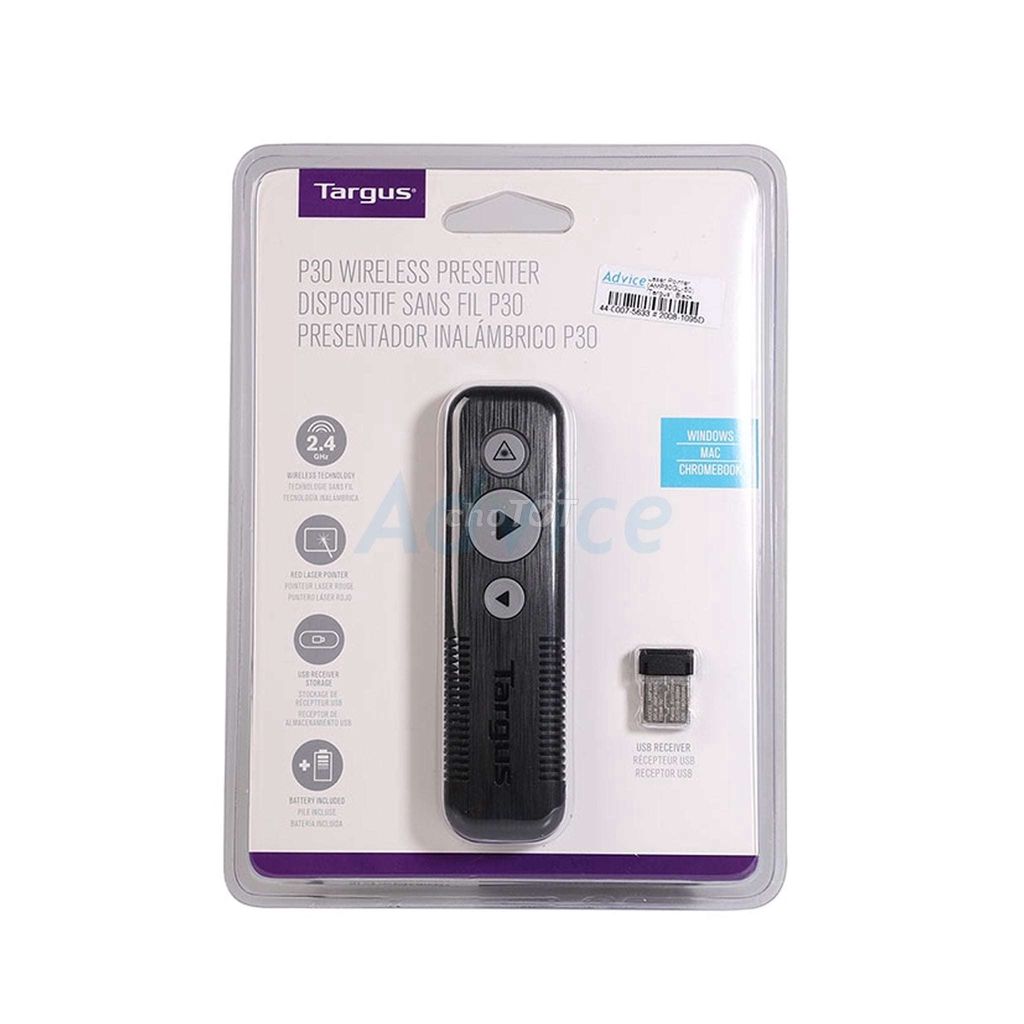 Bút trình chiếu P30 Wireless Presenter AMP30GL-50