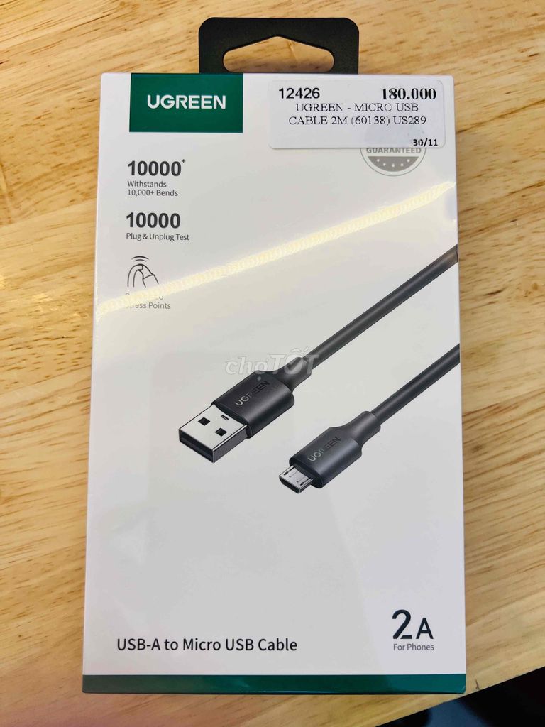 Mua dư 1 cable 2A Ugreen mới cần thanh lý