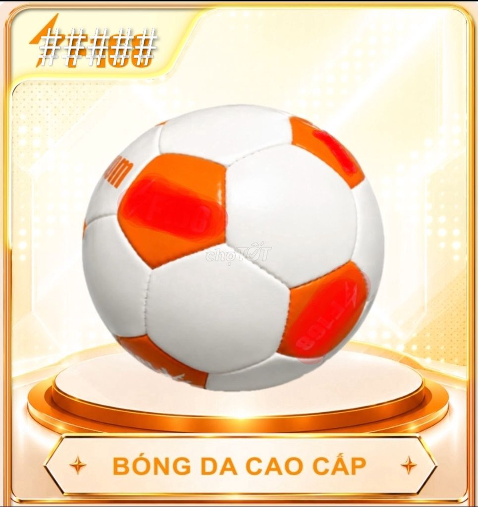 Bóng đá F168 Da PU Cam Trắng