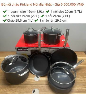 Bộ nồi từ Kirkland 10 món chống dính siêu bền !. Mua bán Dụng cụ nhà bếp tại Quận Tân Phú Tp Hồ Chí Minh được đăng bởi Ms Trang